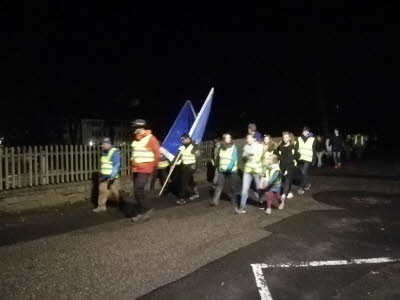 Unterwegs Gruppe A und Firmbewerber von Geisenheim nach Aulhausen